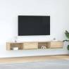  TV Cabinets 2 pcs Sonoma Oak 100x31x25.5 cm Engineered Wood Colour sonoma oak Quantity in Package 2 Width 100 cm 