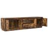 Stylish TV Cabinet with LED Lights - Smoked Oak 193.5x41x50 cm