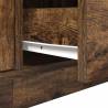 Stylish TV Cabinet with LED Lights - Smoked Oak 193.5x41x50 cm