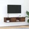  TV Cabinets 2 pcs Brown Oak 60x31x25.5 cm Engineered Wood Colour brown oak Quantity in Package 2 Width 60 cm 