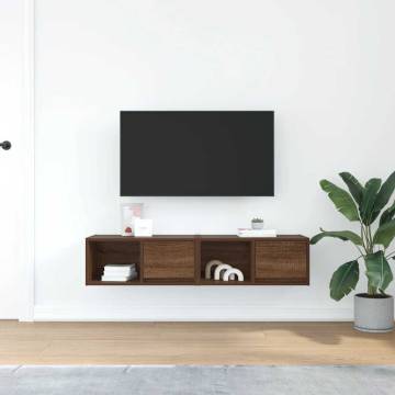 Stylish Brown Oak TV Cabinets - 2 pcs | HipoMarket