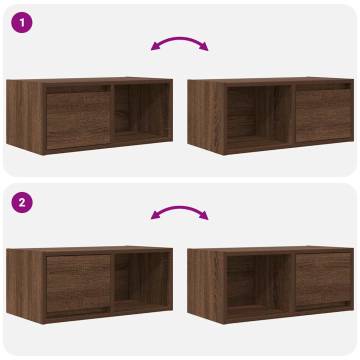 Stylish Brown Oak TV Cabinets - 2 pcs | HipoMarket