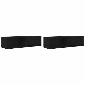 TV Cabinets 2 pcs Black Oak - Stylish & Functional Storage