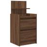 Stylish Brown Oak Bedside Cabinet - 2 Drawers | HipoMarket