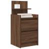 Stylish Brown Oak Bedside Cabinet - 2 Drawers | HipoMarket