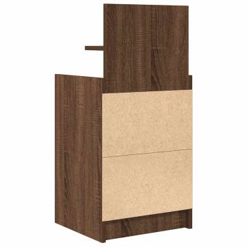 Stylish Brown Oak Bedside Cabinet - 2 Drawers | HipoMarket