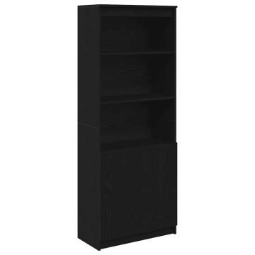 Highboard Black Oak 70x35x180 cm - Stylish Storage Solution