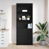 Highboard Black Oak 70x35x180 cm - Stylish Storage Solution