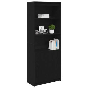 Highboard Black Oak 70x35x180 cm - Stylish Storage Solution