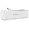 LED TV Cabinet in White - Stylish Storage 160.5x41x50 cm