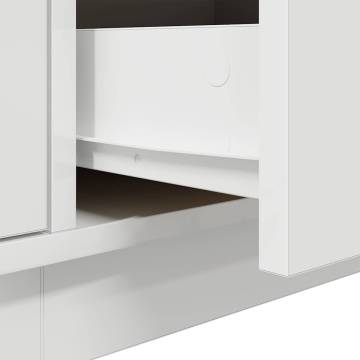 LED TV Cabinet in White - Stylish Storage 160.5x41x50 cm