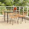 5 Piece Garden Dining Set Poly Rattan Colour brown Size 140 x 70 x 74 cm Number of 4 