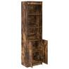 Highboard Smoked Oak - 50x35x180 cm Engineered Wood Storage