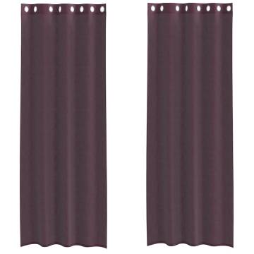 Voile Curtains with Grommets - Purple, 140x300 cm | HipoMarket