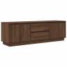 Stylish TV Cabinet with LED Lights - Brown Oak 160.5x41x50 cm