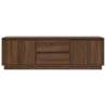 Stylish TV Cabinet with LED Lights - Brown Oak 160.5x41x50 cm