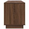 Stylish TV Cabinet with LED Lights - Brown Oak 160.5x41x50 cm