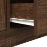 Stylish TV Cabinet with LED Lights - Brown Oak 160.5x41x50 cm