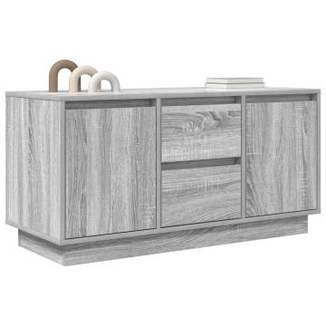 Stylish TV Cabinet with LED Lights - Grey Sonoma 100x41x50 cm