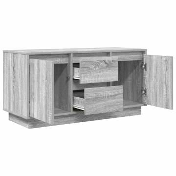 Stylish TV Cabinet with LED Lights - Grey Sonoma 100x41x50 cm