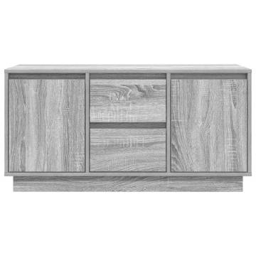 Stylish TV Cabinet with LED Lights - Grey Sonoma 100x41x50 cm