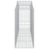 Arched Gabion Baskets - 15 pcs Galvanised Iron 200x50x120 cm