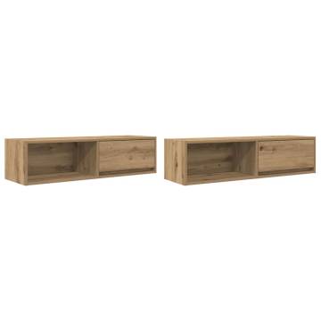 TV Cabinets 2 pcs Artisan Oak - Space Saving & Stylish Design