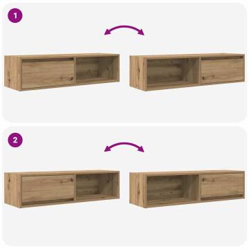 TV Cabinets 2 pcs Artisan Oak - Space Saving & Stylish Design