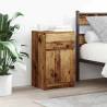  Bedside Cabinet Old Wood 39x35x65 cm Engineered Wood Colour old wood Quantity in Package 1 