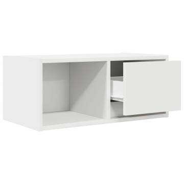 White TV Cabinets 2 pcs - Space-Saving Engineered Wood Solutions