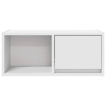 White TV Cabinets 2 pcs - Space-Saving Engineered Wood Solutions