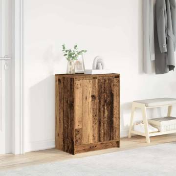 Shoe Cabinet Old Wood 57x34x76 cm | Durable & Stylish Storage