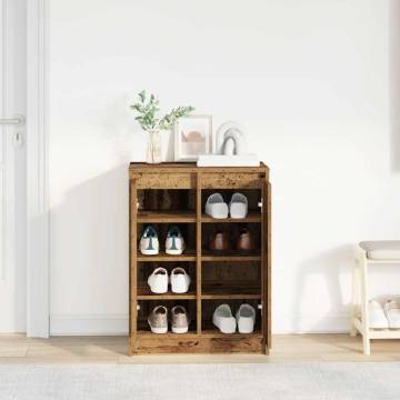 Shoe Cabinet Old Wood 57x34x76 cm | Durable & Stylish Storage