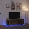  TV Cabinet with LED Lights Smoked Oak 160.5x41x50 cm Colour smoked oak Quantity in Package 1 Width 160.5 cm 