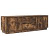 Stylish TV Cabinet with LED Lights - Smoked Oak | HipoMarket