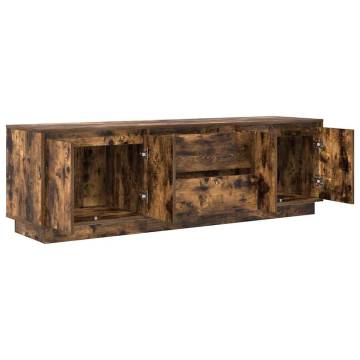 Stylish TV Cabinet with LED Lights - Smoked Oak | HipoMarket