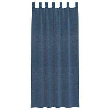 Voile Curtains with Rod Pockets 2 pcs Royal Blue - HipoMarket