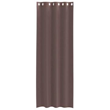 Voile Curtains with Grommets 2 pcs Brown 140x260 cm