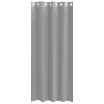 Voile Curtains with Grommets - Light Grey 140x245 cm (2 pcs)