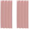 Pink Voile Curtains with Grommets - 140x225 cm (2 pcs)