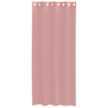 Pink Voile Curtains with Grommets - 140x225 cm (2 pcs)