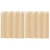 Voile Curtains with Grommets - 2 pcs Sand | HipoMarket UK