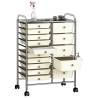 XXL 15-Drawer Mobile Storage Trolley | Organize with Style