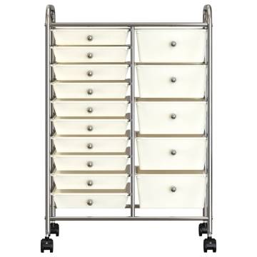 XXL 15-Drawer Mobile Storage Trolley | Organize with Style