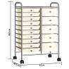 XXL 15-Drawer Mobile Storage Trolley | Organize with Style