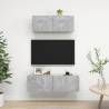 2 Piece TV Cabinet Set Concrete Grey Engineered Wood Colour concrete grey Quantity in Package 2 Width 80/100 cm 