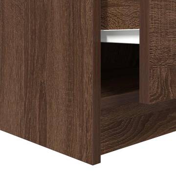 Coffee Table with Drawers - Brown Oak | HipoMarket UK