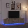  TV Cabinet with LED Lights Sonoma Oak 193.5x41x50 cm Colour sonoma oak Quantity in Package 1 Width 193.5 cm 