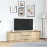 Stylish TV Cabinet with LED Lights - Sonoma Oak