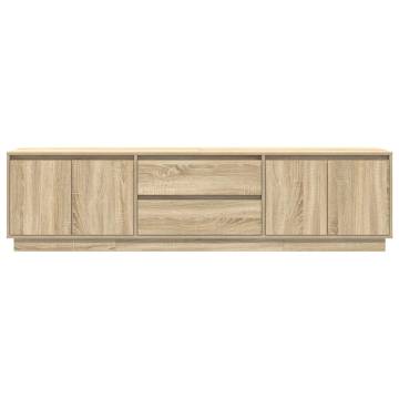 Stylish TV Cabinet with LED Lights - Sonoma Oak